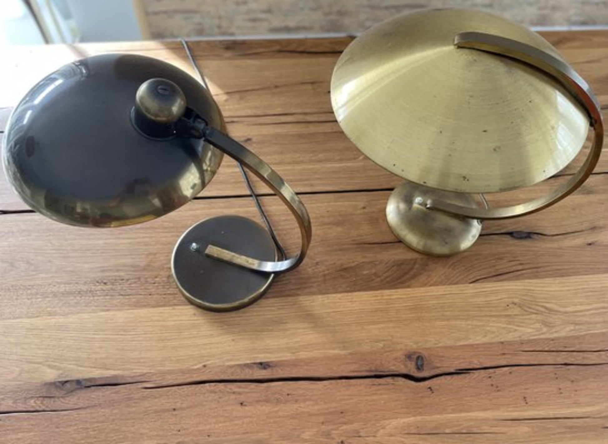 Vintage Tischlampe President 6750 von Christian Dell für Kaiser Idell Set von 2 Gold