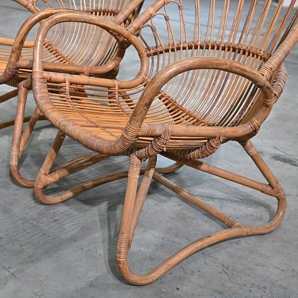 Vintage Stuhl Set von 2 von Shichiro Yamakawa für Yamakawa Rattan