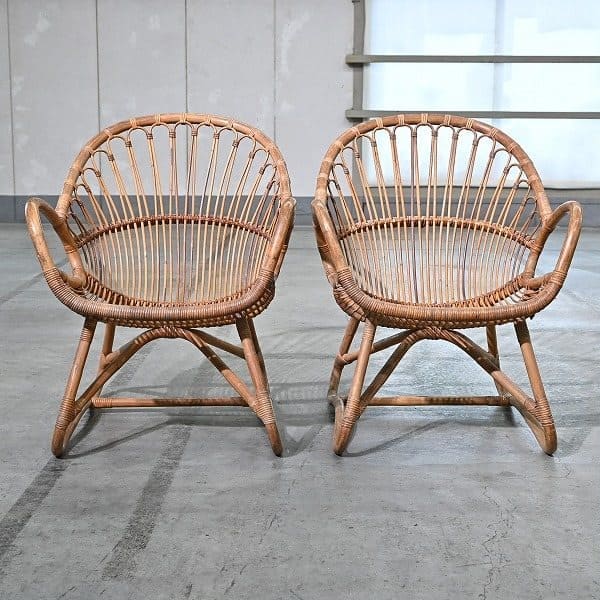 Vintage Stuhl Set von 2 von Shichiro Yamakawa für Yamakawa Rattan