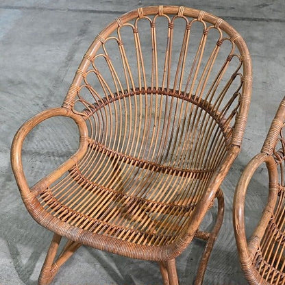 Vintage Stuhl Set von 2 von Shichiro Yamakawa für Yamakawa Rattan