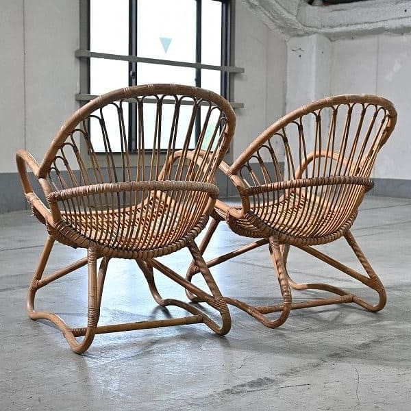 Vintage Stuhl Set von 2 von Shichiro Yamakawa für Yamakawa Rattan