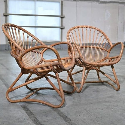 Vintage Stuhl Set von 2 von Shichiro Yamakawa für Yamakawa Rattan