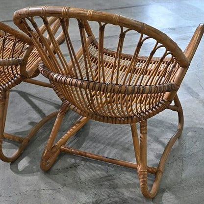 Vintage Stuhl Set von 2 von Shichiro Yamakawa für Yamakawa Rattan