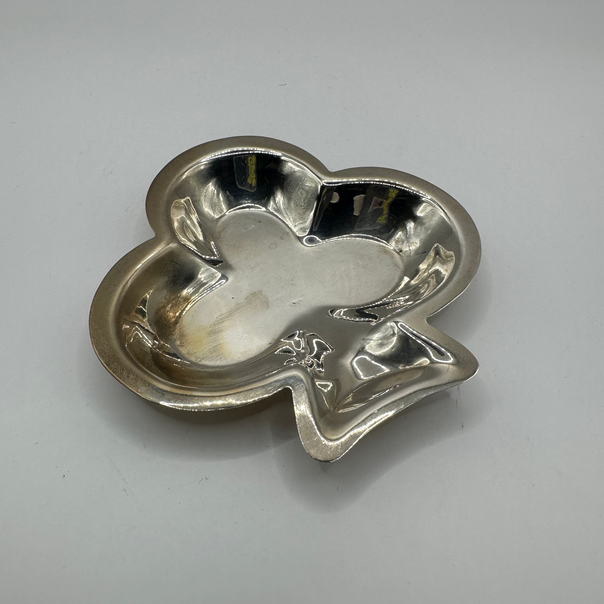 Vintage Kleeblatt-Schale Sterling Silber spielerisch und dekorativ