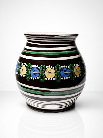 Vintage Vase von Pozdišov, Art Deco Keramik, Slowakei