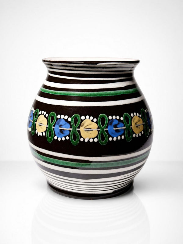 Vintage Vase von Pozdišov, Art Deco Keramik, Slowakei
