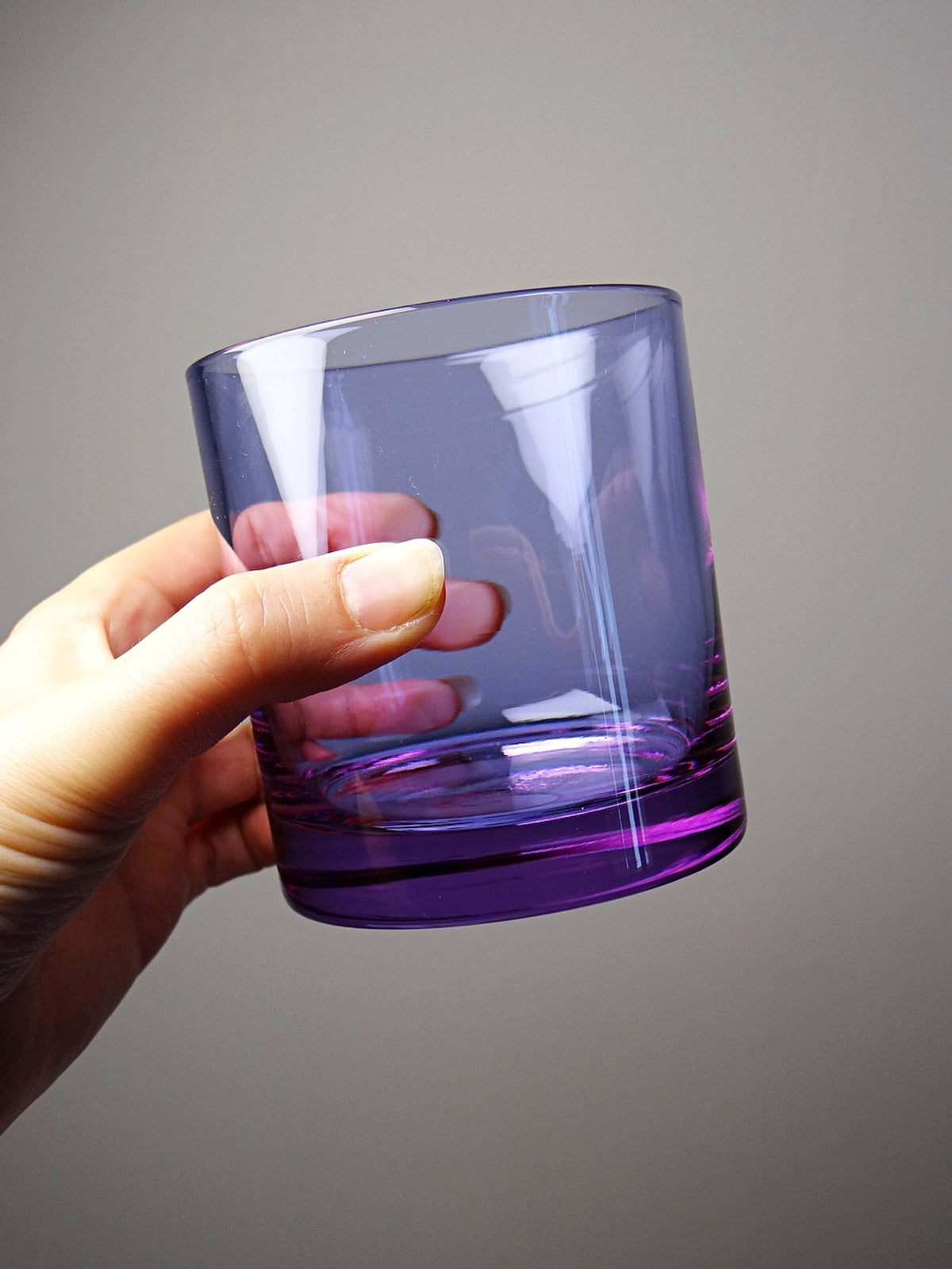 Set von 6 Vintage Whiskygläser aus Amethyst-Kristall, Mid-Century