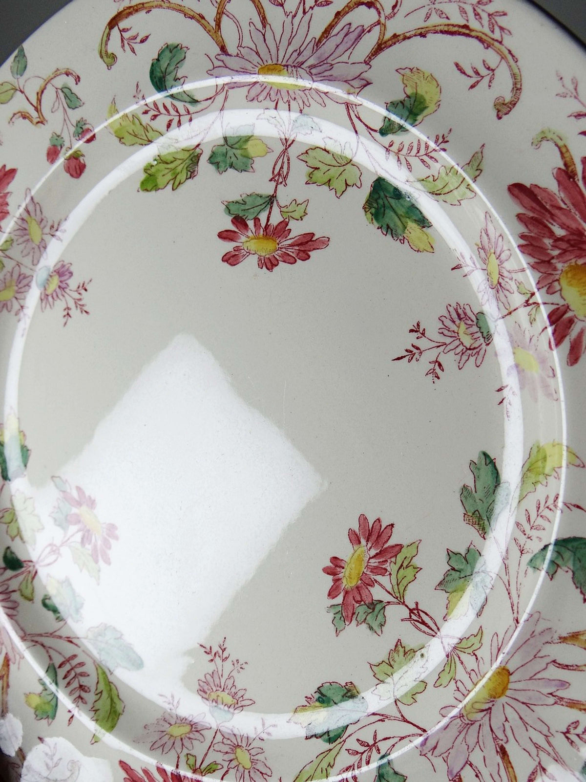 Set von 4 Vintage Dessertteller "Pâquerettes" von Longchamp