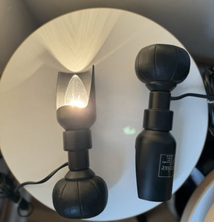 Vintage Tischlampe P600 von Gino Sarfatti für Arteluce, schwarz, Set von 2
