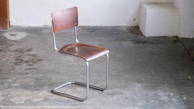 Vintage Freischwinger von Mart Stam für Thonet, dunkelbraun