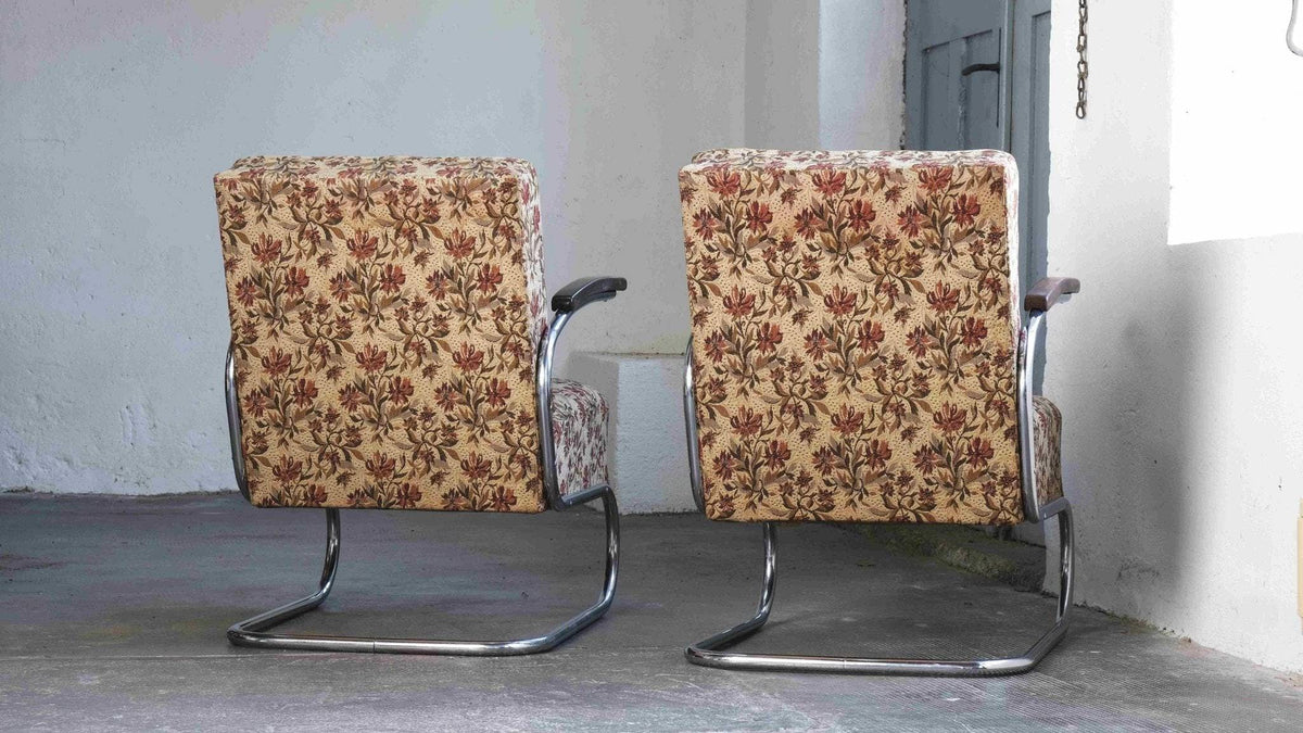 Bauhaus Sessel S 411 mit Blumenmuster / Thonet Lizenz - 2nd home