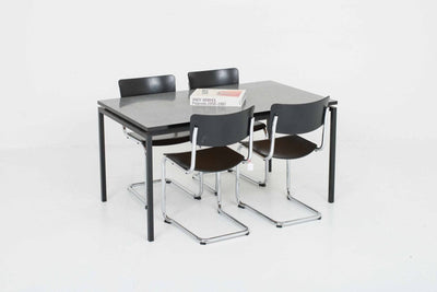 Dining table Fred Ruf from Wohnbedarf red