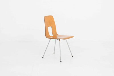 Vintage single point chair by Hans Bellmann for Horgenglarus brown set of 4