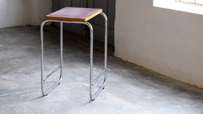 Vintage Beistelltisch Bauhaus Stil Bakelitablage