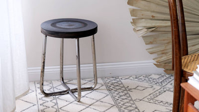 Hocker Bauhaus Stahlrohr dunkelbraun gebeizt 30er/40er Jahre