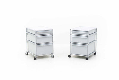 USM rolling container in light gray