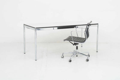 Bureau USM 175 x 75 cm gris perle vintage