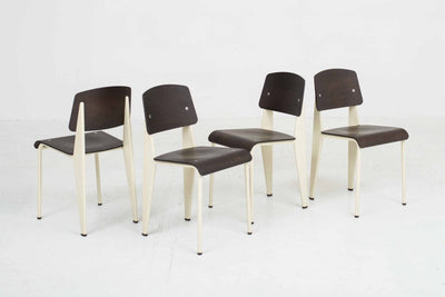 Vintage Standard Chair Oak by Jean Prouvé for Vitra Ecru